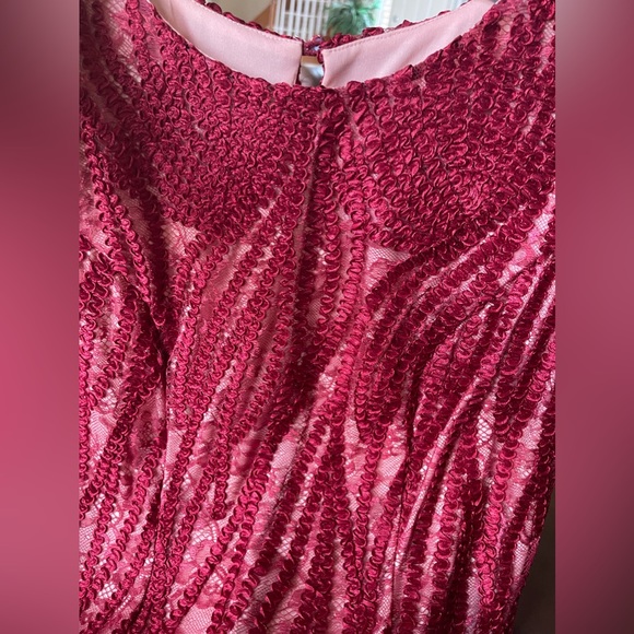 Js collections Short Sleeve Embroidered Lace Midi Gown dress size 14 ret… - Picture 5 of 6